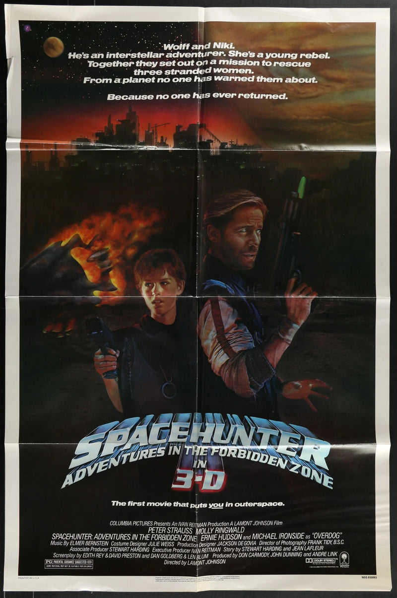 Spacehunter Adventures in the Forbidden Zone 1983 3D 27x41 Sci-Fi Poster