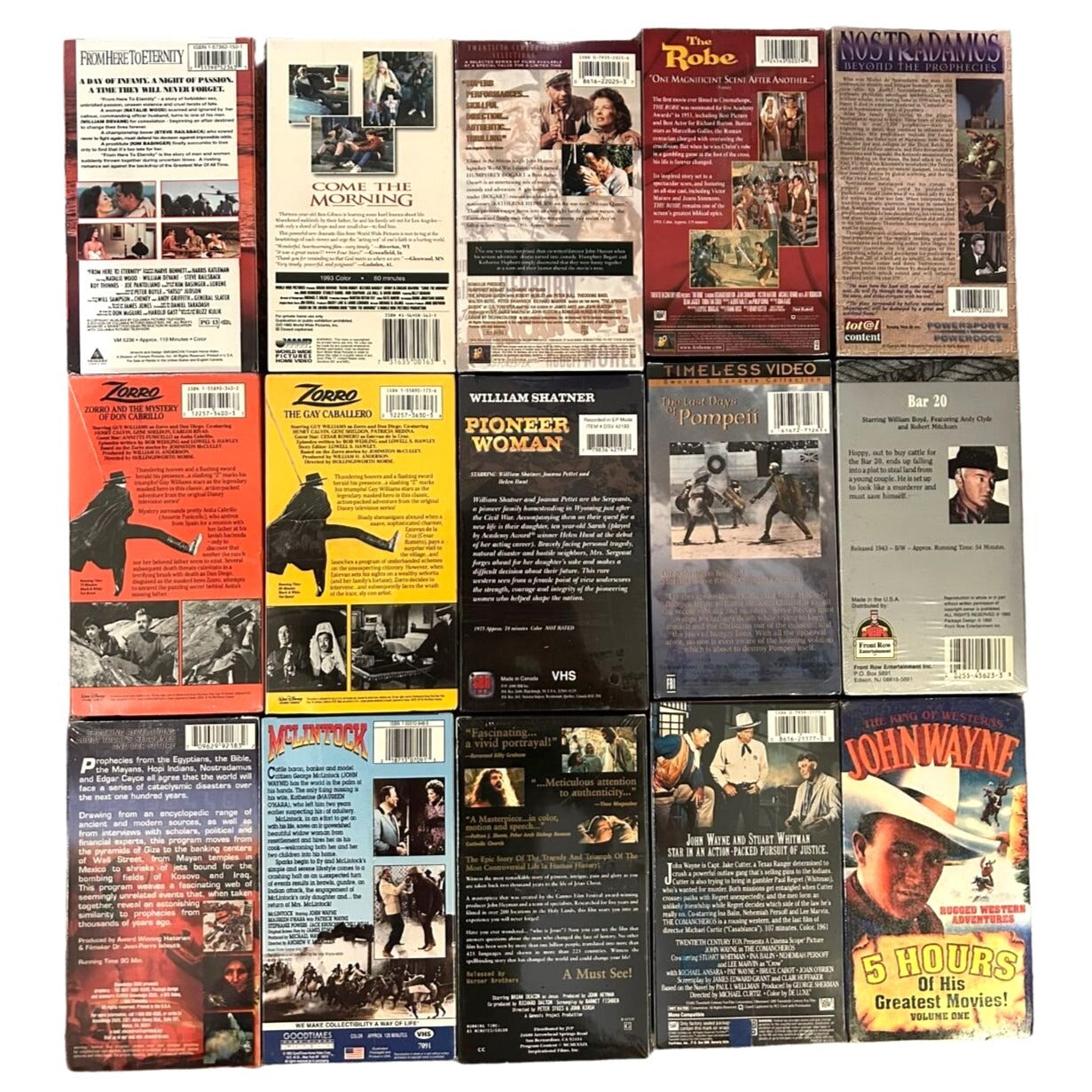 BULK LOT 31 SEALED VHS Tapes Movies Sci-Fi, Westerns, Dramas SJ15
