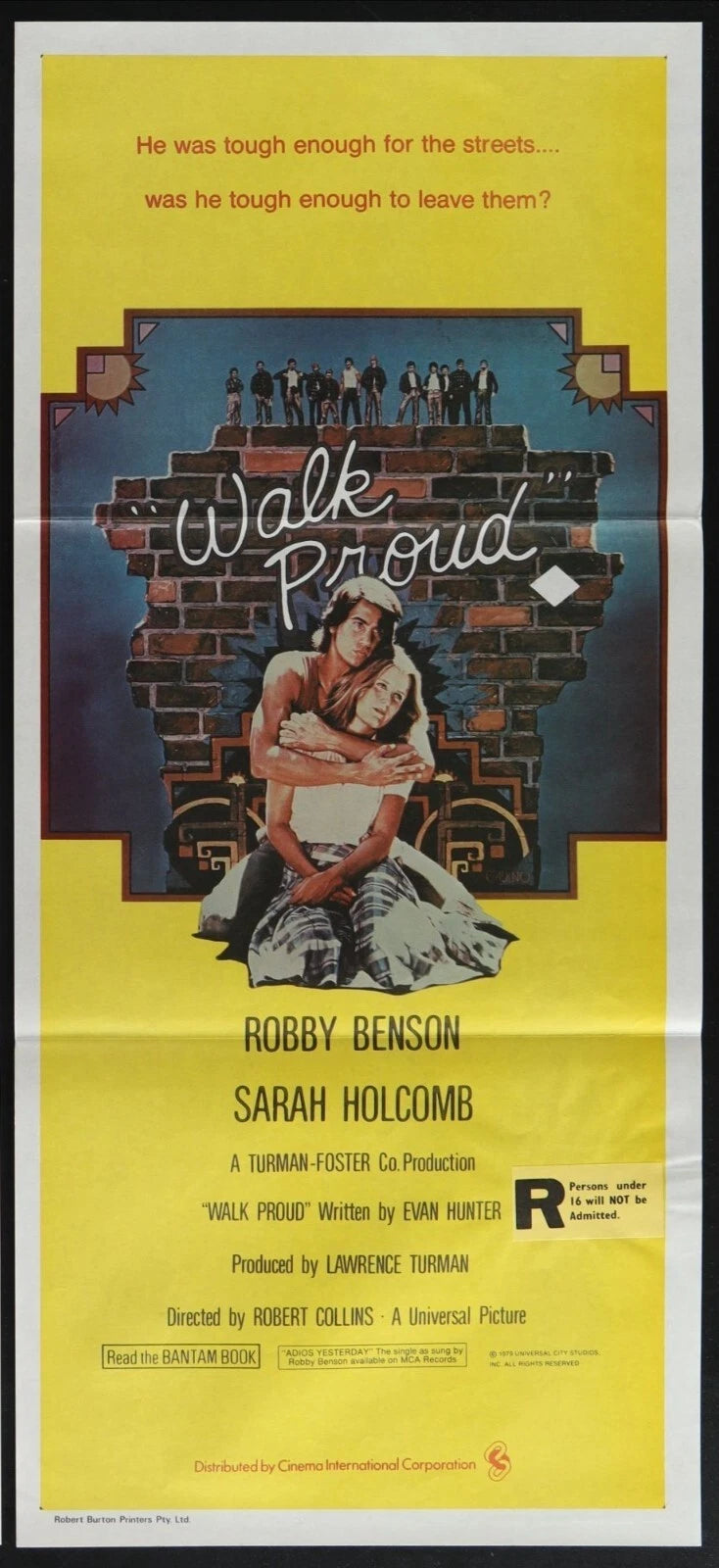 Walk Proud (1979) Original Australian Daybill Poster Folded 13x30