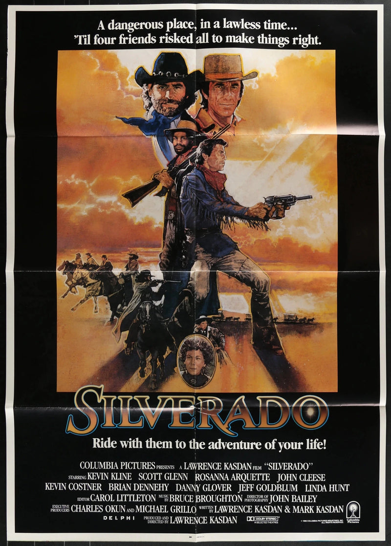 Silverado 1985 Original Movie Poster 28x40 Western Kevin Costner Kevin Kline