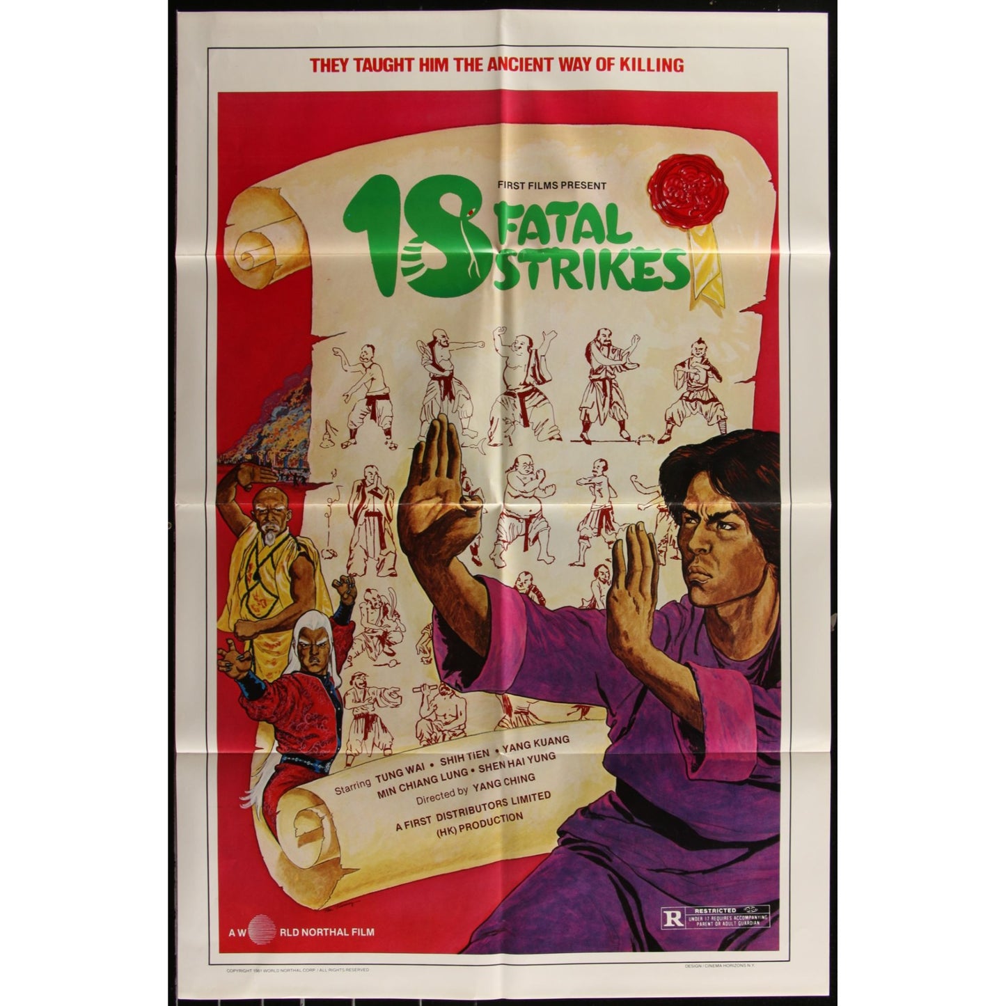 LOT OF 21 KUNG FU ONE-SHEETS 1970s Orig. 27x41 Folded Martial Arts Movies EM2A1