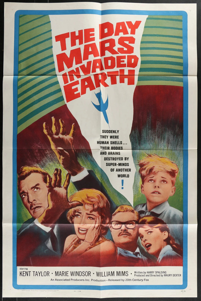 The Day Mars Invaded Earth 1963 Original Movie Poster 27x41 Sci-Fi