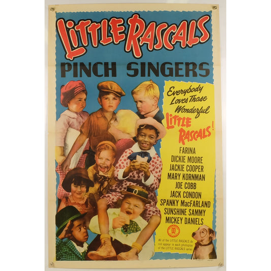 The Little Rascals: The Pinch Singer (1951) Original Movie Poster Folded 27x41