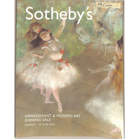 Sotheby's Impressionist & Modern Art Auction Catalog June 24, 2002