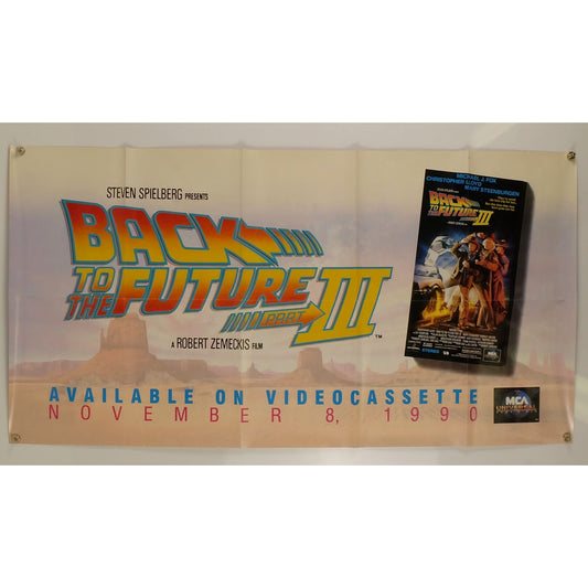 Back To the Future III (1990) Original Video Store Promo Movie Poster 22x42.5