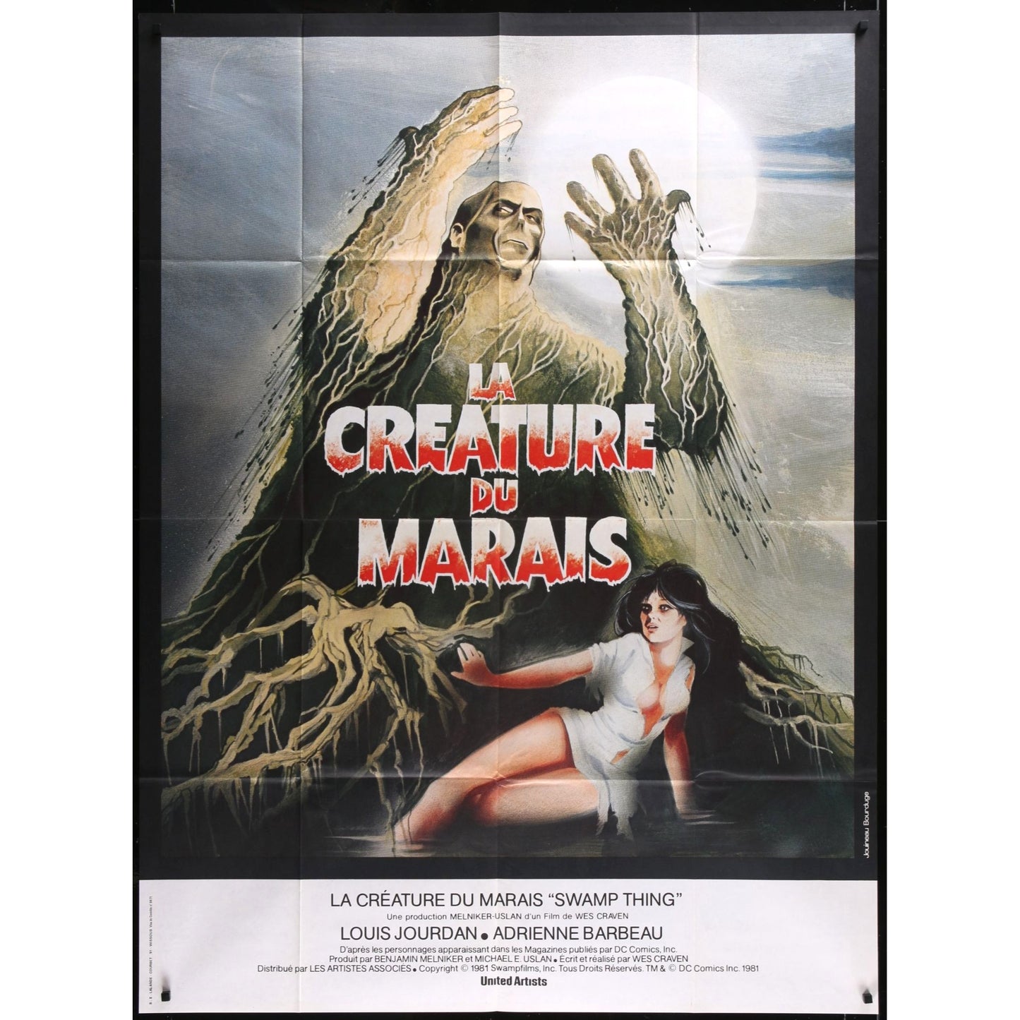 Swamp Thing (1982) Original French Movie Poster 46x62 1/4