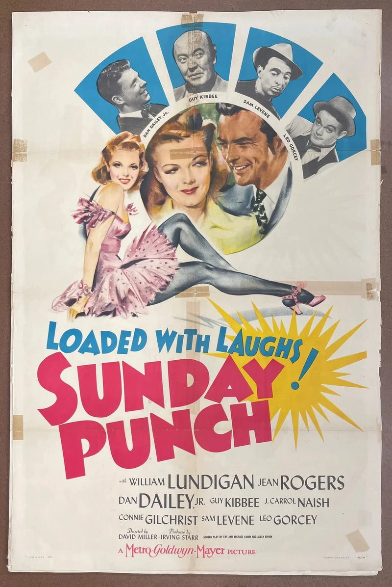 Sunday Punch 1942 Original US One Sheet Movie Poster