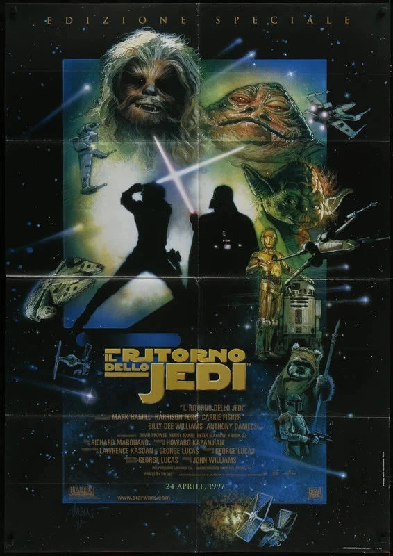 Return of the Jedi 1997 Italian 1P Poster 39x55 Original Special Edition