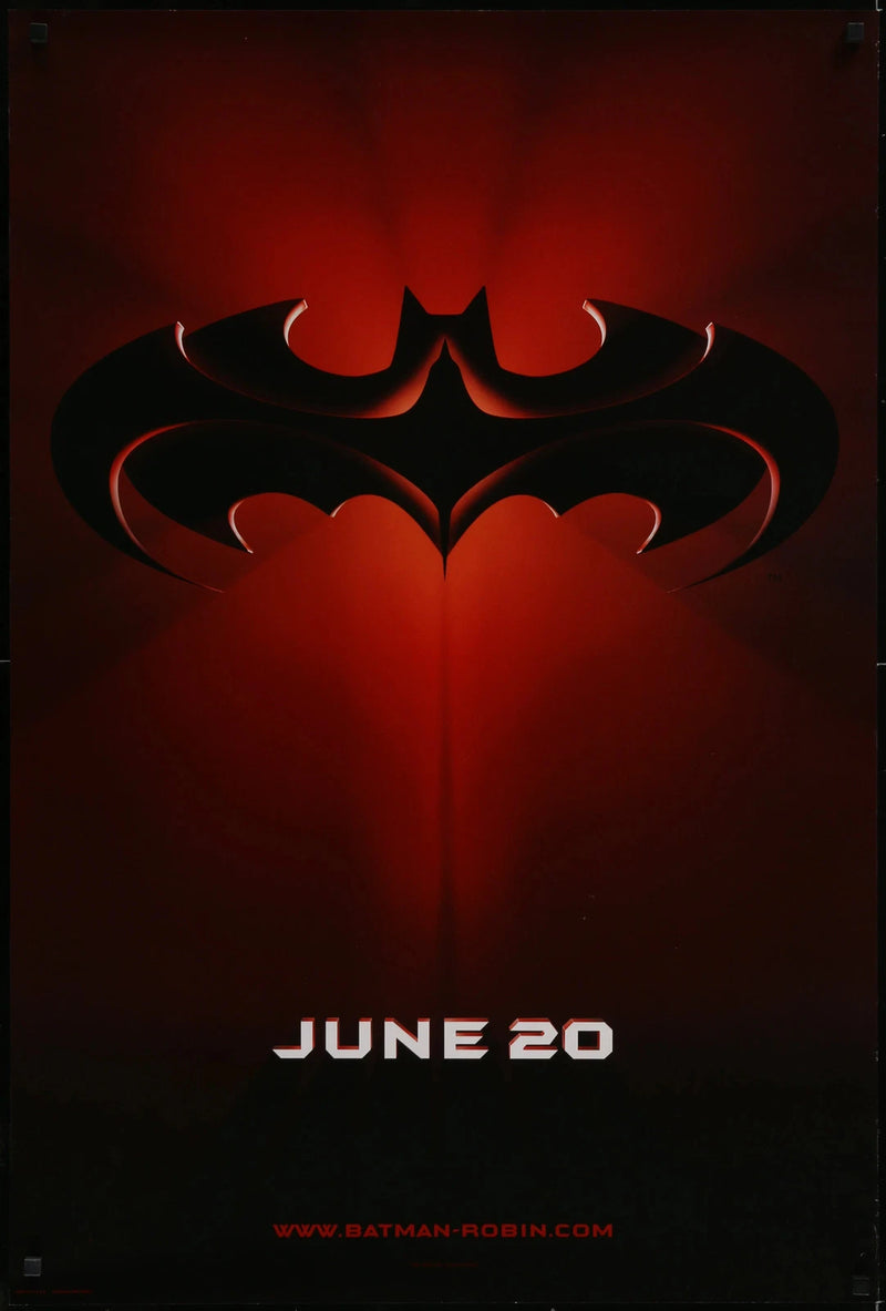 Batman & Robin 1997 Original DS USA One-Sheet Advance Movie Poster DC Comics
