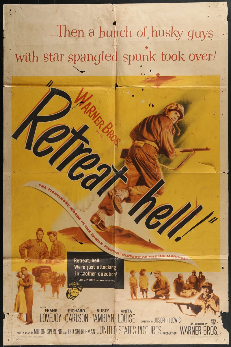 Retreat, Hell! (1952) Original One Sheet Korean War Poster 27x41 Frank Lovejoy