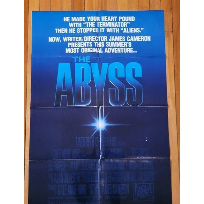 The Abyss (1989) Original Movie Poster 27x41 Folded James Cameron