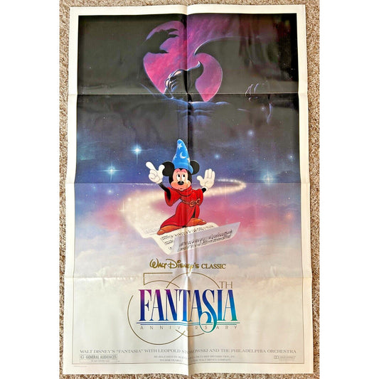 Fantasia (1990, 50th Anniversary) Original Movie Poster One-Sheet 27x40 BP61