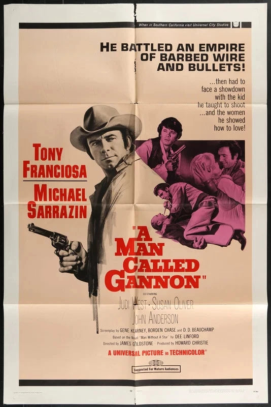 A Man Called Gannon (1968) Original Movie Poster 27x41 Tony Franciosa Western