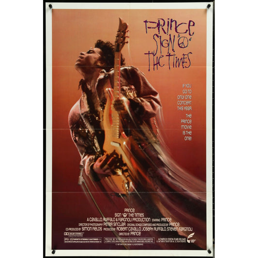 SIGN 'O' THE TIMES (1987) Original Folded One-Sheet Movie Poster 27" x 41"