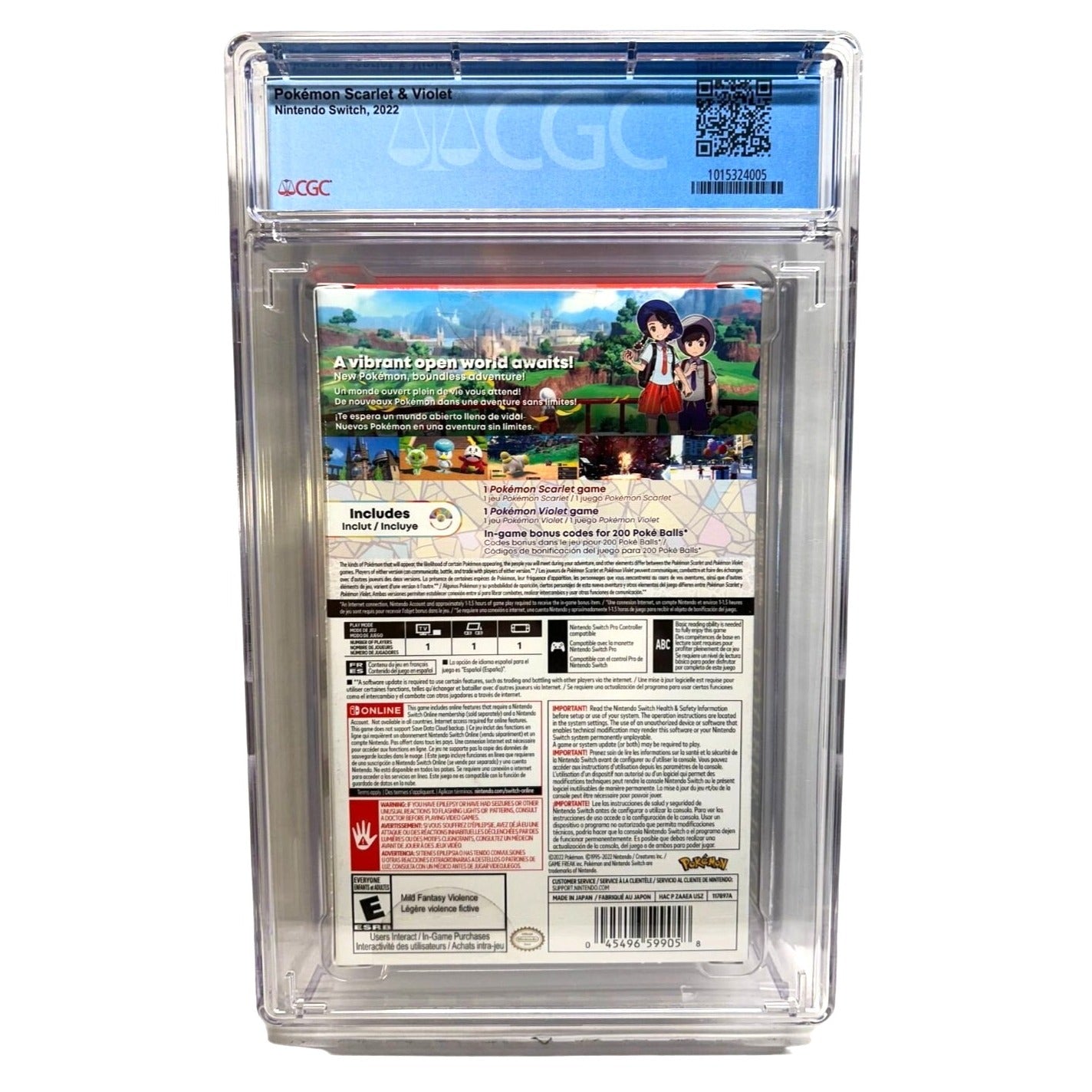 Pokémon Scarlet & Violet Nintendo Switch 2022 CGC Graded 9.4 Sealed A++ Pokemon