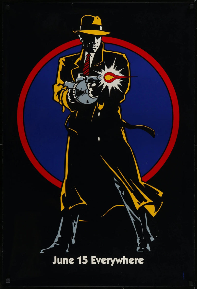 Dick Tracy 1990 Original DS USA One-Sheet Advance Movie Poster Disney Comic