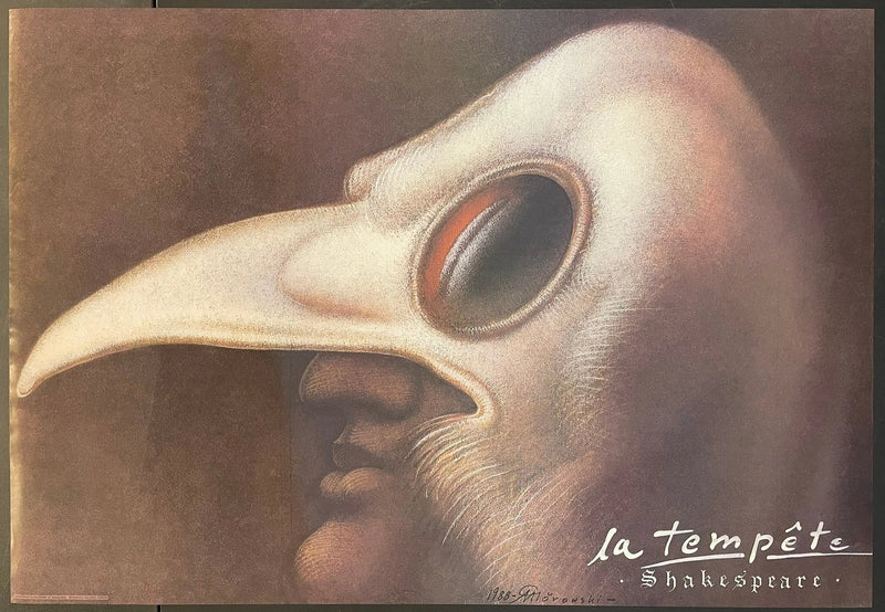 La Tempête (1988) Original Polish Theatre Poster 27x38