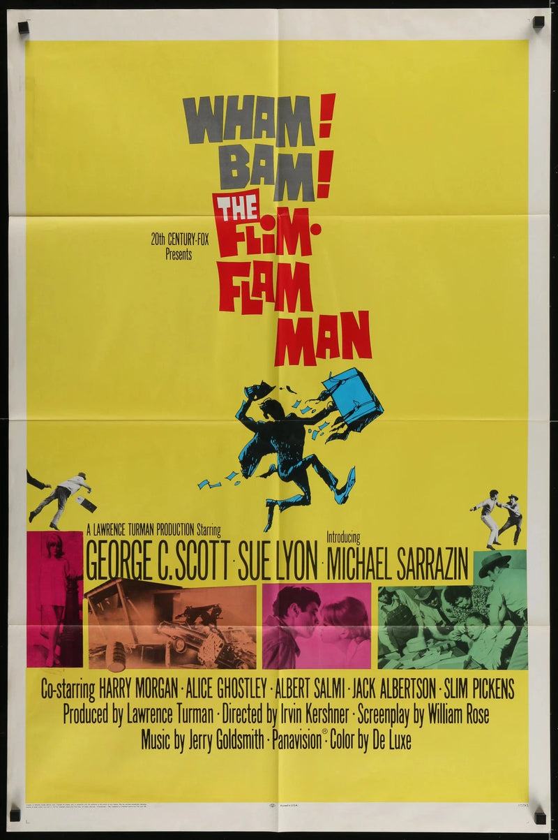 The Flim-Flam Man (1967) Original Movie Poster Folded 27x41 George C Scott