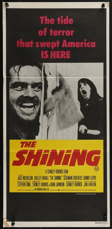 The Shining 1980 Original Australian Daybill Poster 13.25x28 Kubrick Nicholson