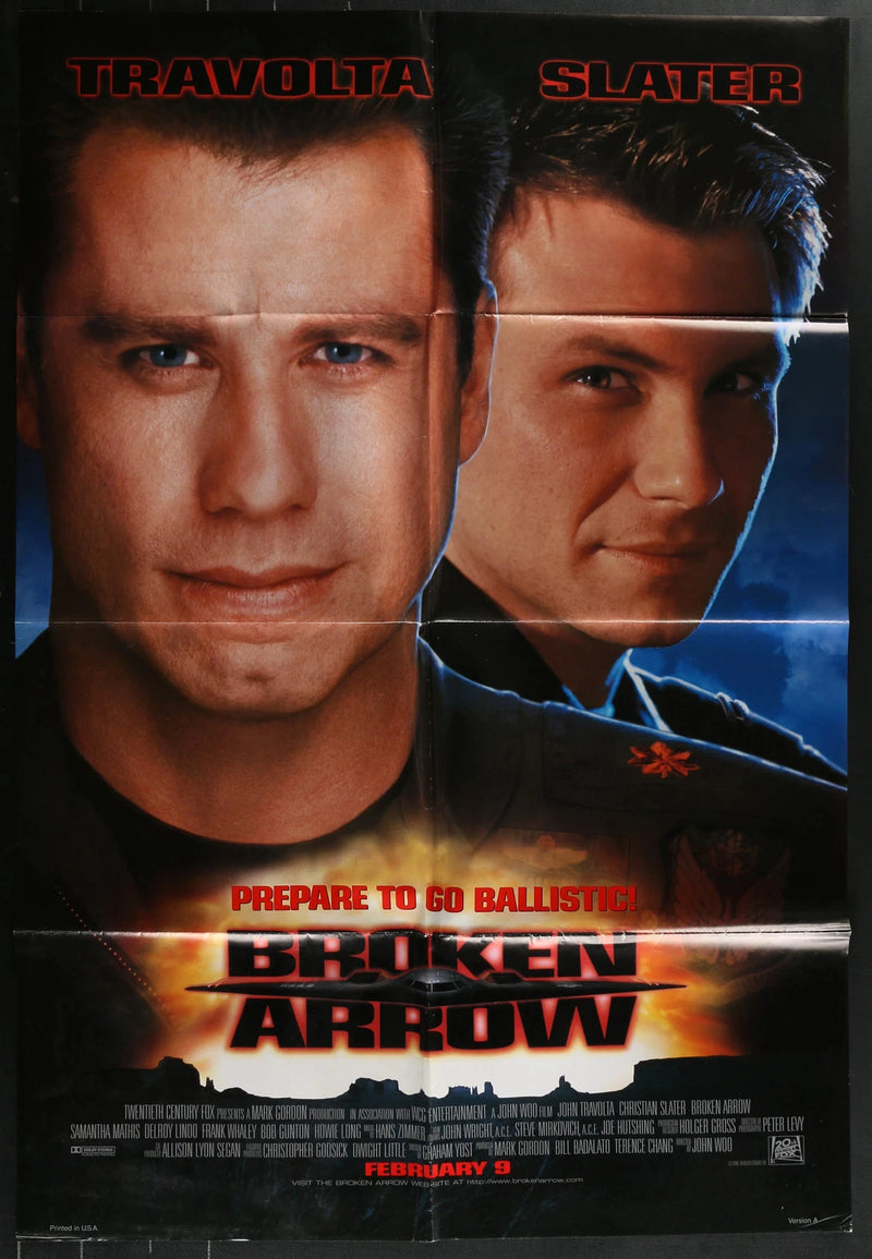 Broken Arrow 1996 Original Movie Poster 27x40 John Travolta Action Thriller
