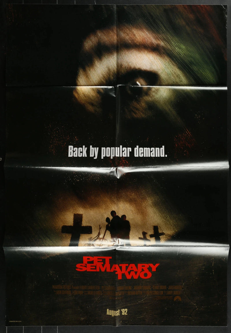 Pet Sematary Two 1992 Original Movie Poster 27x40 Horror Sequel Stephen King