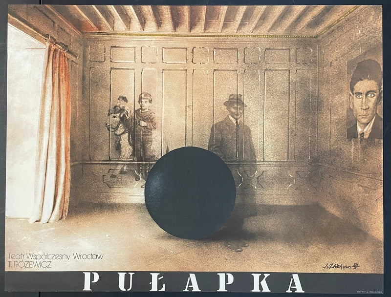 Pułapka (1983) Original Polish Theatre Poster 27x35