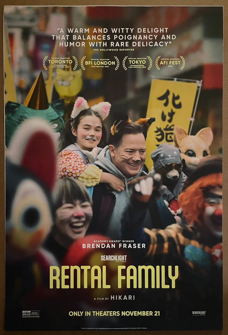 Rental Family 2025 USA One Sheet DS Rolled Movie Poster Brendan Fraser TIFF