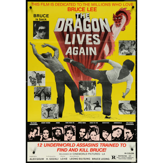 The Dragon Lives Again (1977) Original Movie Poster Folded 27x41