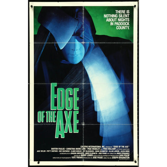 Edge of the Axe (1988) Original Movie Poster 27x41 Folded 80's Slasher EMP24