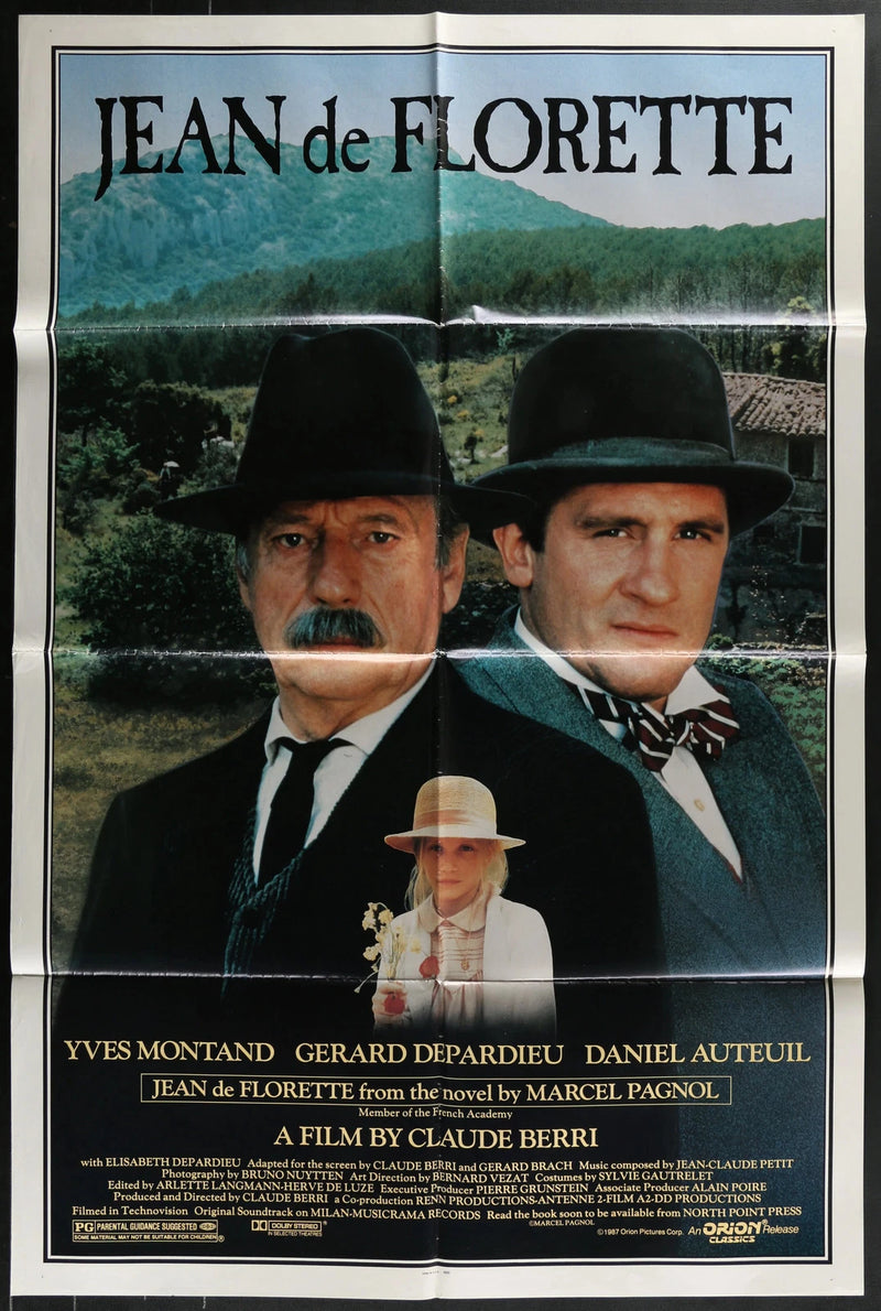 Jean de Florette 1986 Original Movie Poster USA One Sheet 27x41 Gerard Depardieu