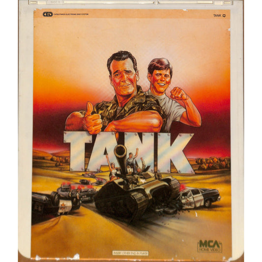 Tank (1984) Vintage CED RCA SelectaVision Videodisc TESTED WORKING