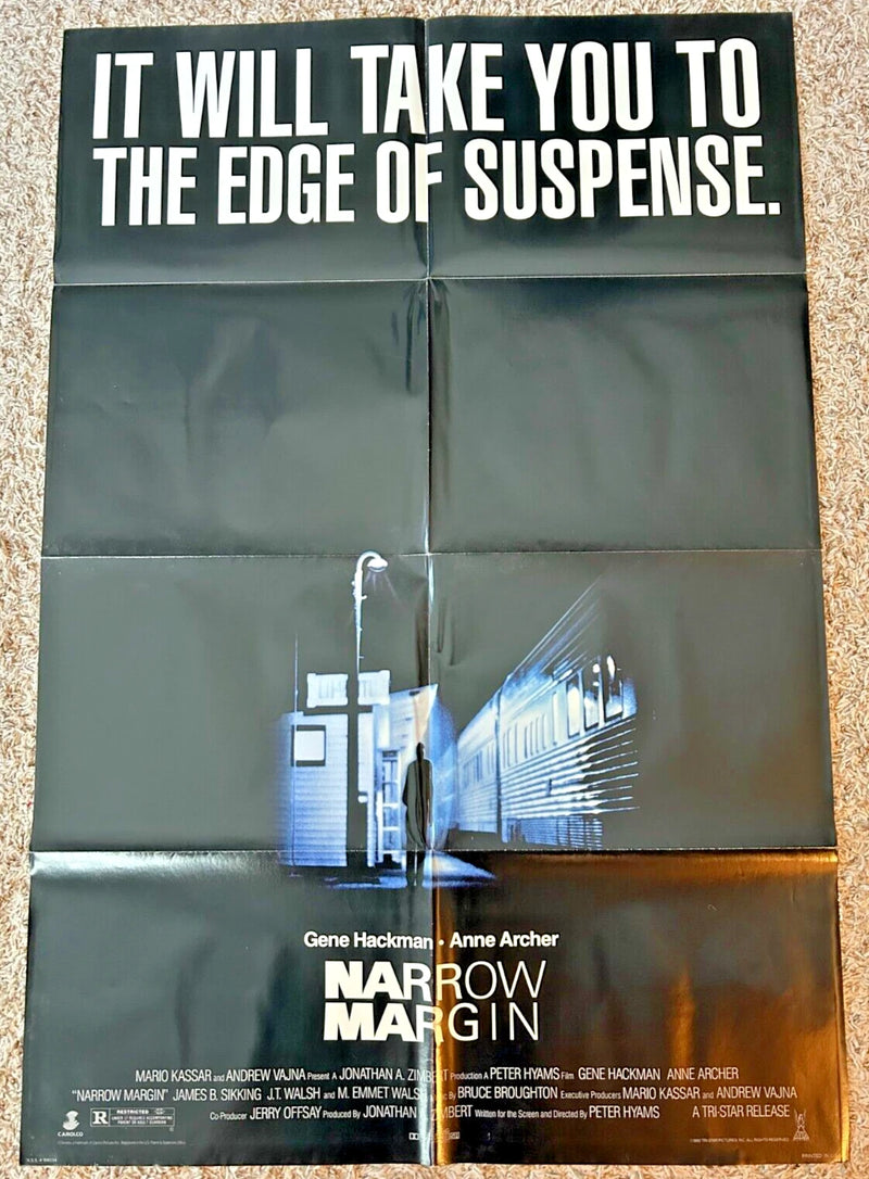 Narrow Margin (1990) Orig. Movie Poster One-Sheet 27x40 Folded Gene Hackman BP89