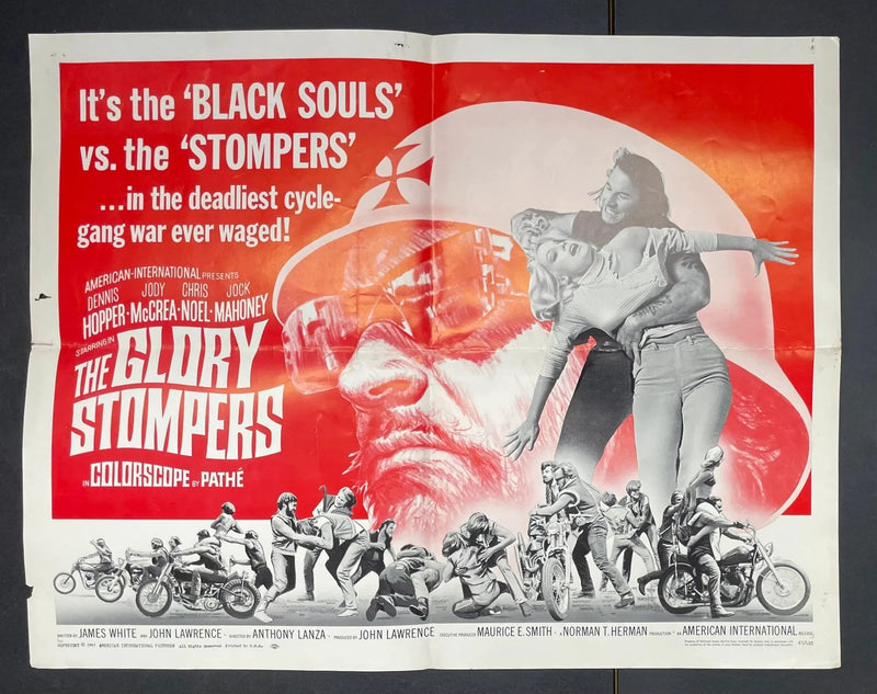 The Glory Stompers (1967) Original Movie Poster Folded 22x28 Half Sheet