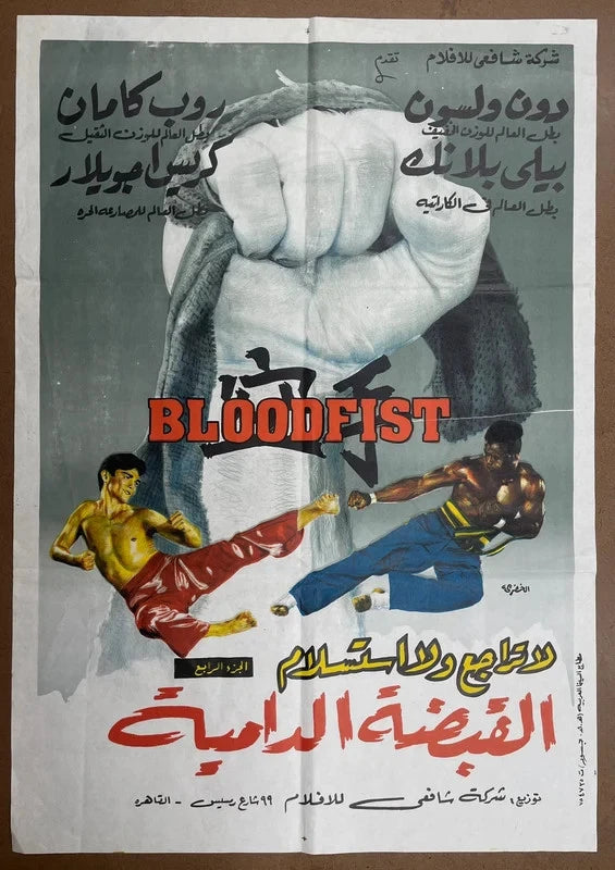 Bloodfist (1989) Original Egyptian Martial Arts Movie Poster Don Wilson 27x39