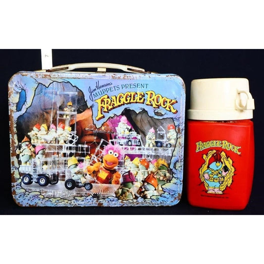 Vintage metal Fraggle Rock lunchbox w/ thermos