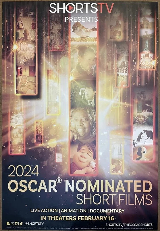 2024 Oscar Nominated Short Films Original Movie Poster 27x40 DS ShortsTV