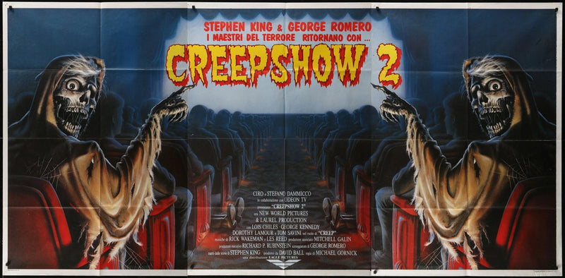 Creepshow 2 (1987) Original Italian 2P Movie Poster Folded 55x78
