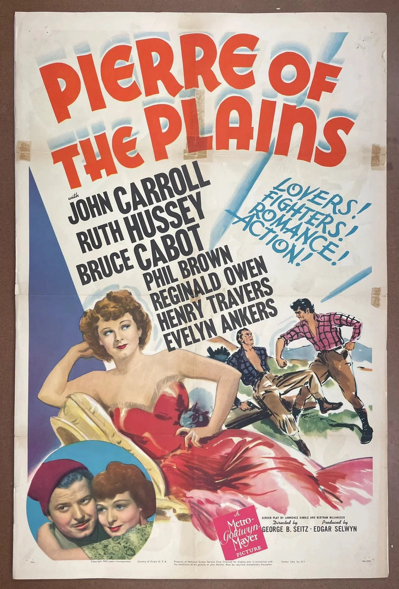 Pierra of the Plains 1942 Original US One Sheet Movie Poster John Carroll
