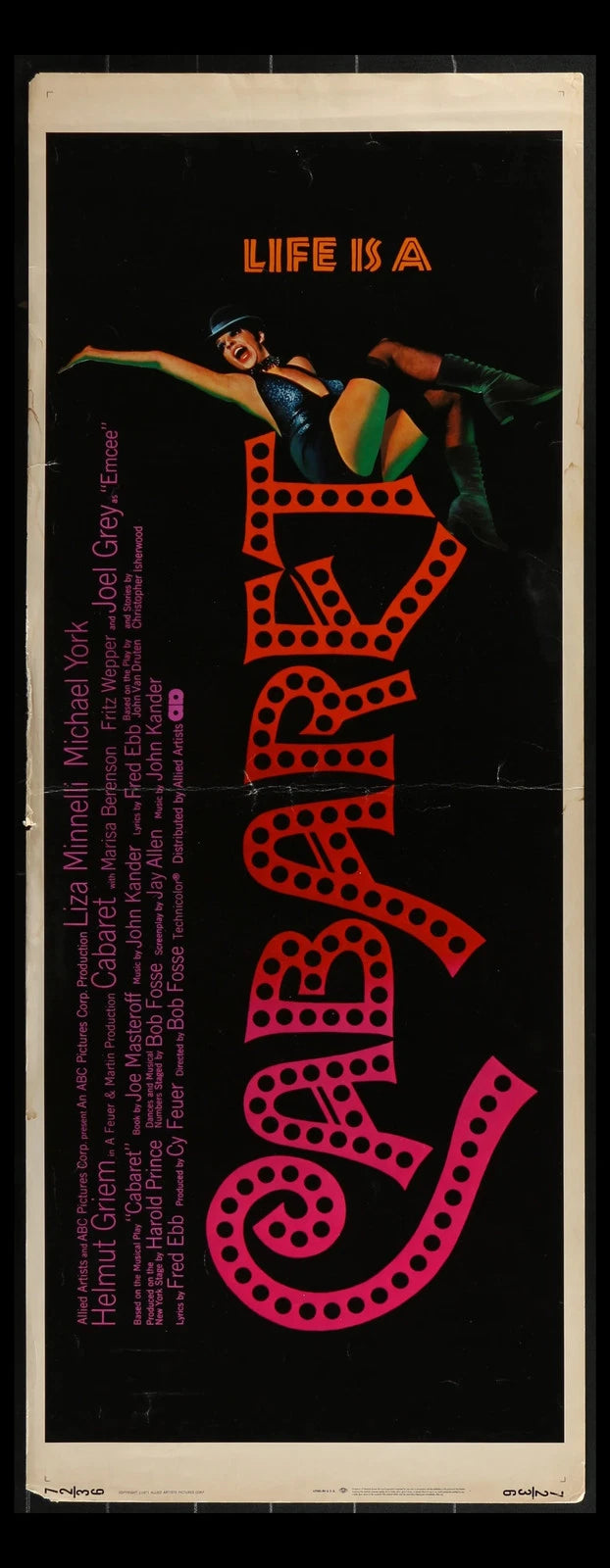 Cabaret (1972) Original Movie Poster Insert 14x36 Liza Minnelli Musical