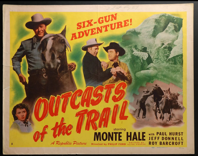 Outcasts of the Trail (1949) Original Half-sheet Movie Poster 22x28