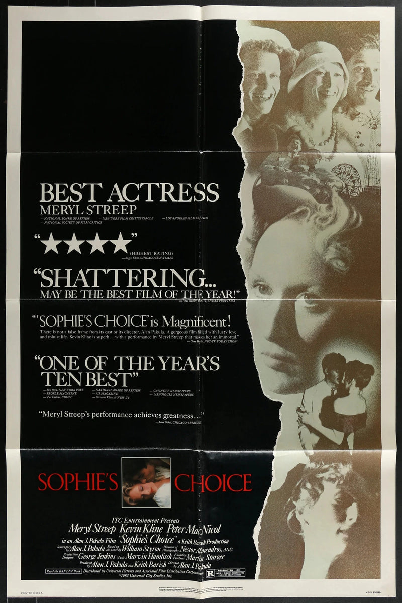 Sophie’s Choice 1982 Original Movie Poster 27x41 Meryl Streep Drama