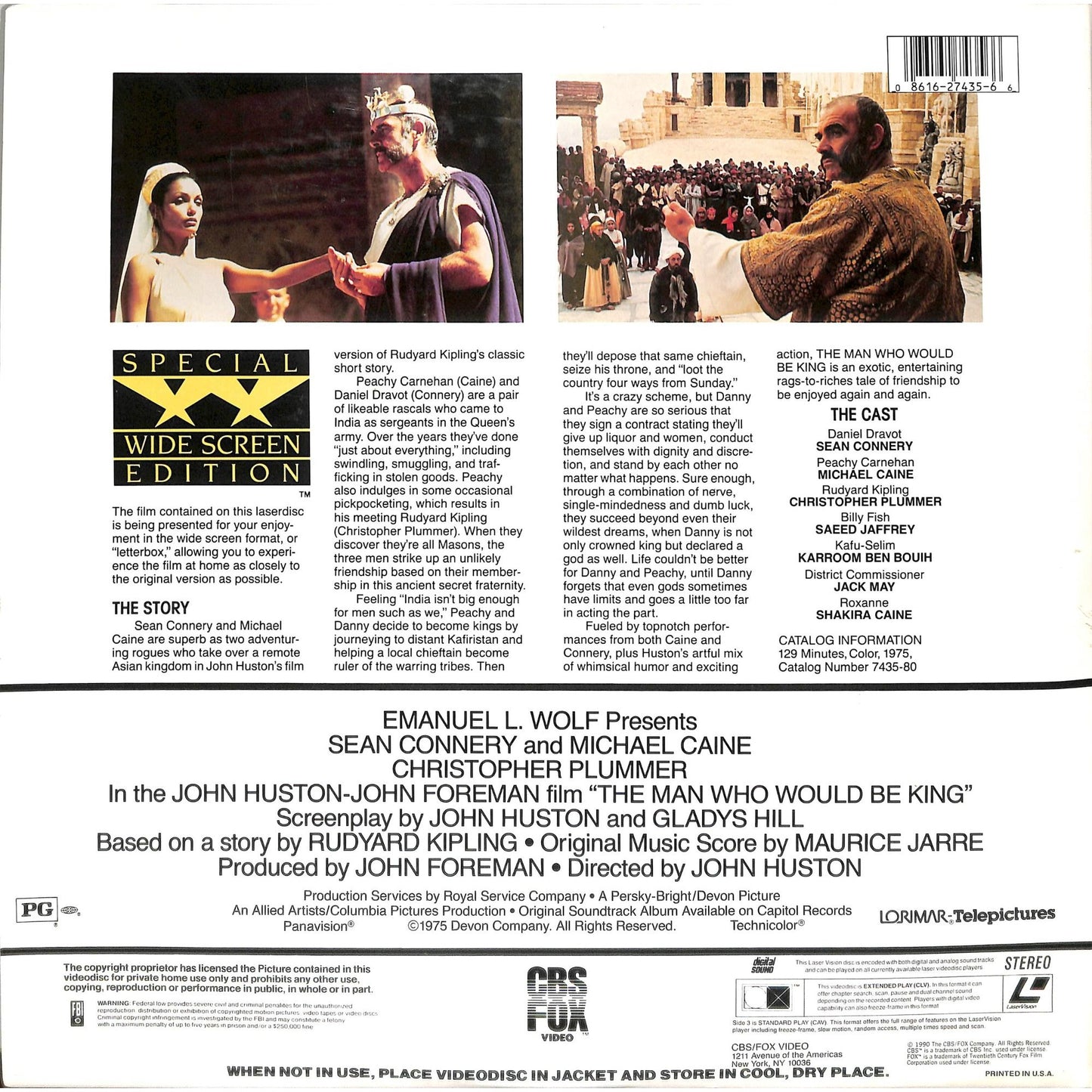 The Man Who Would Be King (1975) Laserdisc