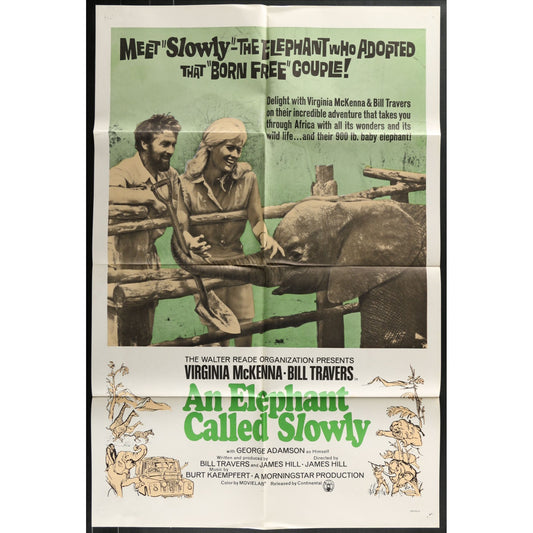 An Elephant Called Slowly (1970) Original Movie Poster 27x41