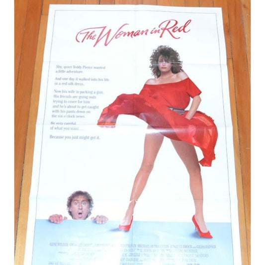 The Woman in Red (1984) Original Movie Poster Folded 27x41