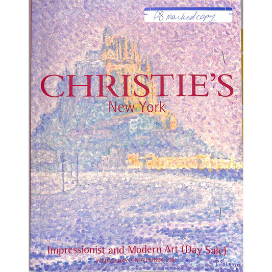 Christie's Impressionist and Modern Art Auction Catalog November 7, 2001