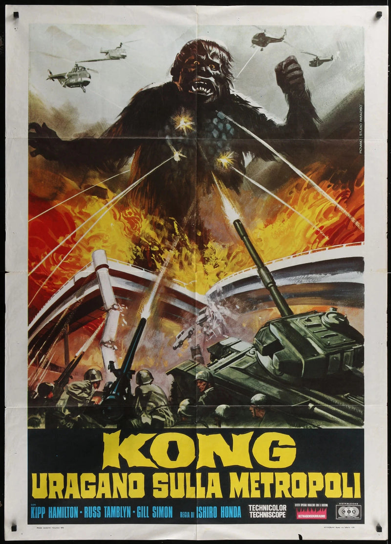 The War of the Gargantuas (1966) Original Italian Movie Poster Folded 39x55