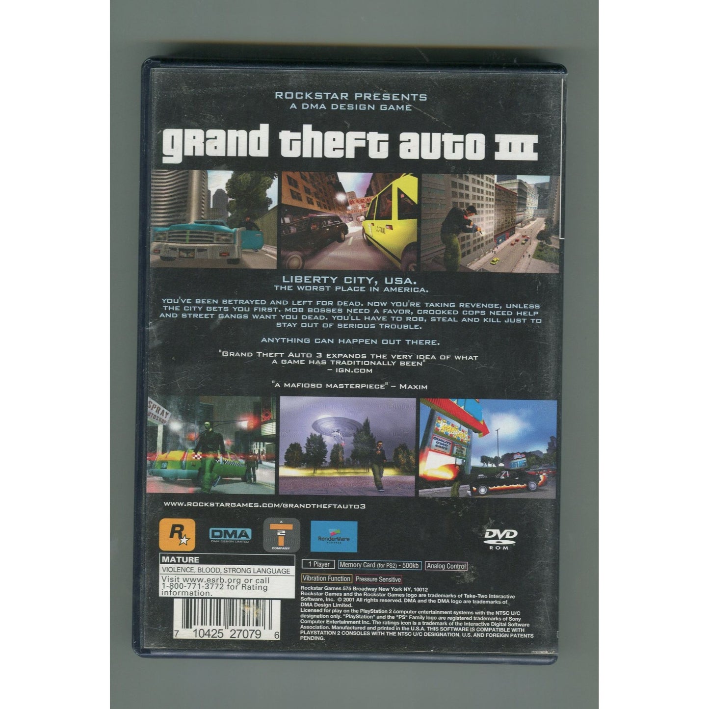 Grand Theft Auto III (Playstation 2, 2003)