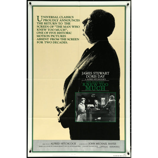 The Man Who Knew Too Much (1956) 1983 Reissue Folded Movie Poster 27x41 EM4-116