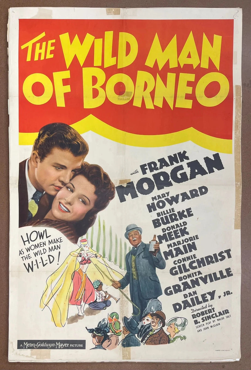 The Wild Man of Borneo 1941 Original US Folded Frank Morgan Comedy Poster