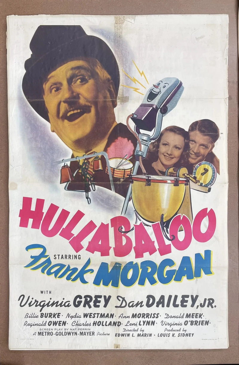 Hullabaloo (1940) 27x41 One Sheet Movie Poster Frank Morgan Virginia Grey 1940s